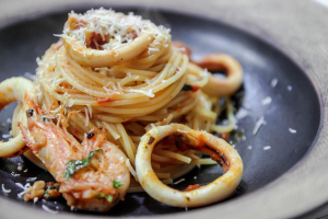 Spaghetti mit Meeresfrüchten